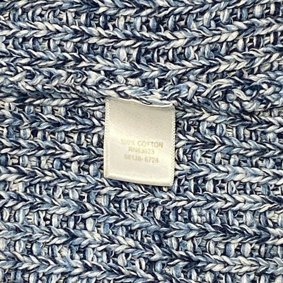 C.J. Banks Blue Zip Front Cardigan Sweater Woven Knit Long Sleeve Cozy Layer 3X - Picture 11 of 12